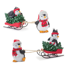 Load image into Gallery viewer, Playful Penguins w/Sled Figurine