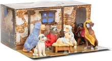 Load image into Gallery viewer, 3.5"H Canine Creche w/Blanket Robes