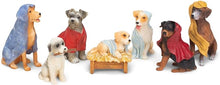 Load image into Gallery viewer, 3.5"H Canine Creche w/Blanket Robes