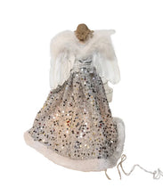 Load image into Gallery viewer, 10" Light Silver/Ivory Angel Tree Topper
