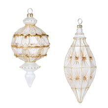 Load image into Gallery viewer, Frosted Glass Starburst Pattern Ornament