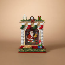 Load image into Gallery viewer, 10.25"H B/O Lighted Spinning Fireplace Water Globe