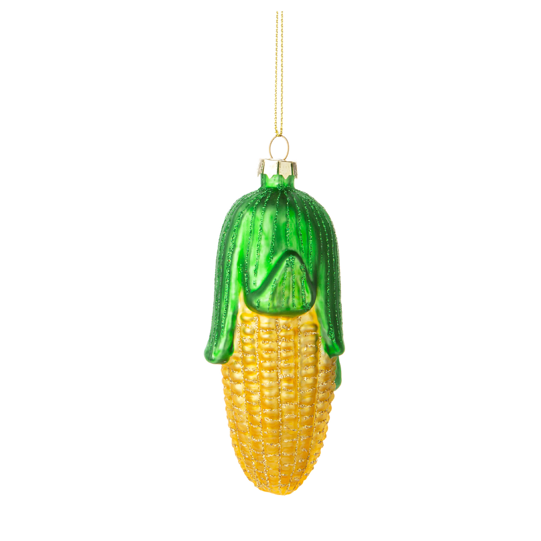Blown Glass Corn Cob Orn.