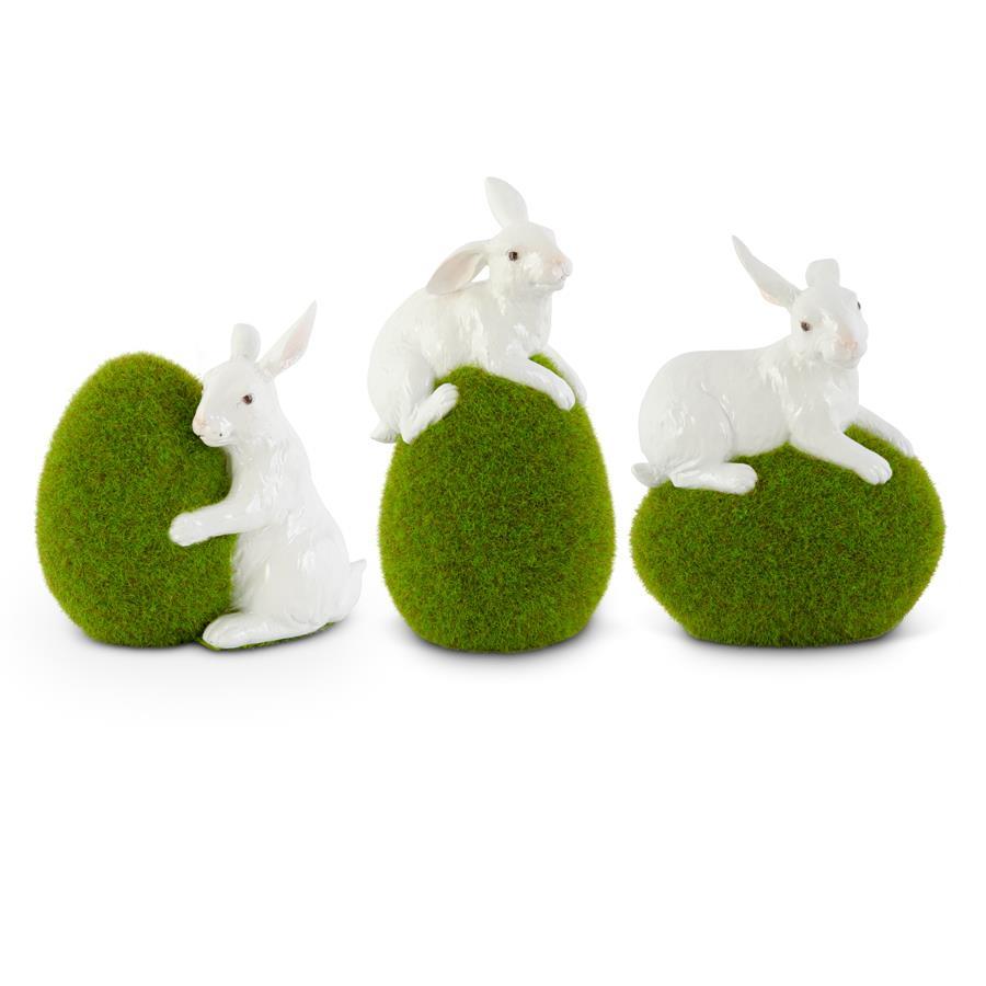 Moss Eggs w/Glossy White Rabbit