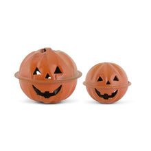 Load image into Gallery viewer, Box of 32 Orange Jack O Lantern Bells
