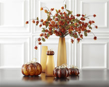 Load image into Gallery viewer, Brown Speckled Handblown Glass Pumpkin
