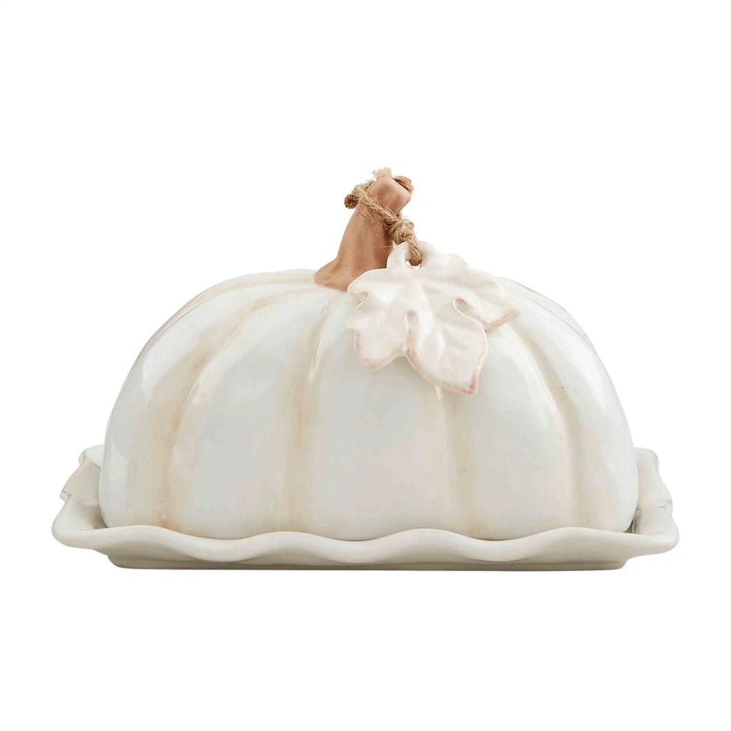 Pumpkin Butter Dish- WHT