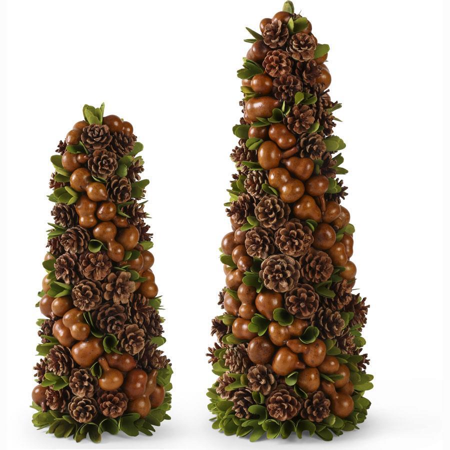 Brown Gourd & Pinecone Cone Tree