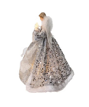Load image into Gallery viewer, 10" Light Silver/Ivory Angel Tree Topper
