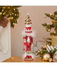 Load image into Gallery viewer, 15"Red/Green W/Tree Hat Nutcracker
