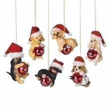Load image into Gallery viewer, 4&#39;H Dog w/Santa Hat Ornament

