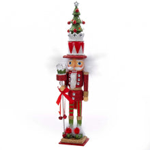 Load image into Gallery viewer, 15"Red/Green W/Tree Hat Nutcracker
