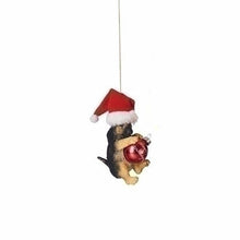 Load image into Gallery viewer, 4&#39;H Dog w/Santa Hat Ornament
