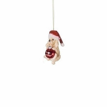Load image into Gallery viewer, 4&#39;H Dog w/Santa Hat Ornament
