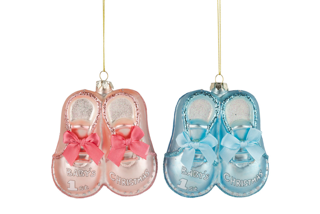 Baby Booties First Christmas Orn.