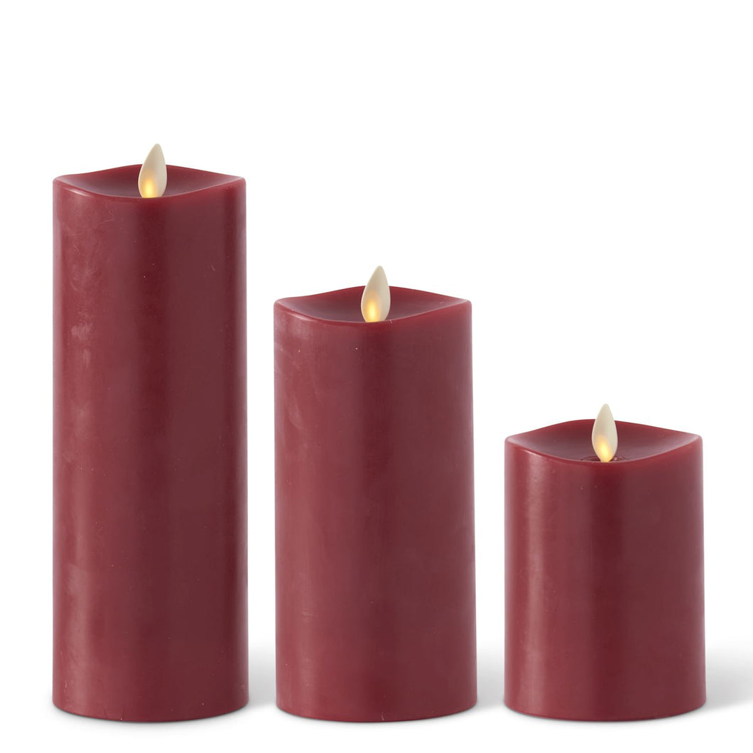 Red Wax Luminara Medium Indoor Pillar Candle