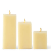 Load image into Gallery viewer, Ivory Wax Luminara Small Indoor Square Candle
