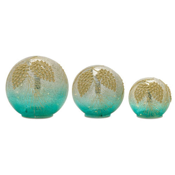 Blue/Gold Glass Orb