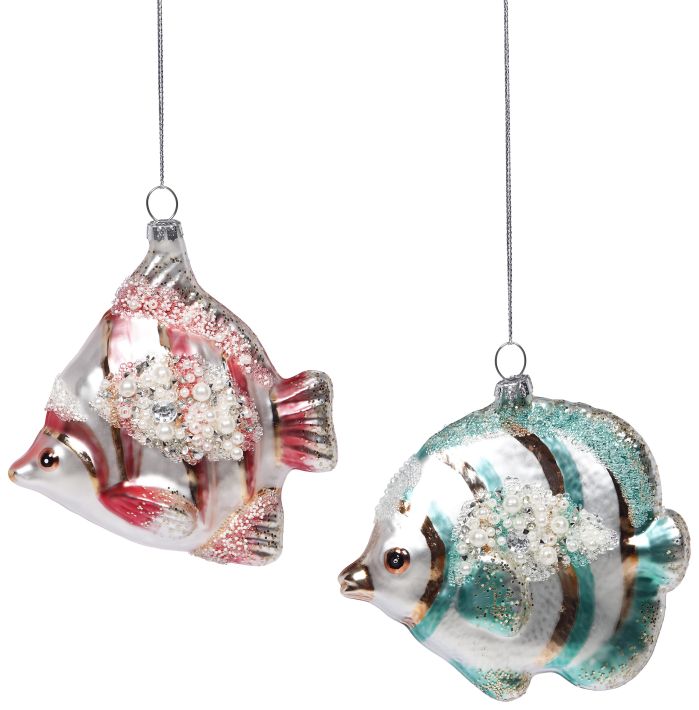 Glittered Tropical Fish Ornament