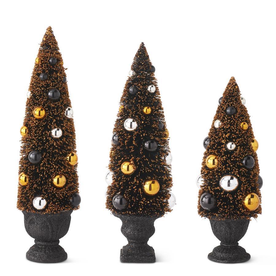 Black w/Orange Bottle Brush Tree