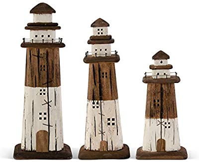 Rustic Brown & White Lighthouse