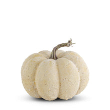 Load image into Gallery viewer, 6.25&quot; Whitewashed Textured Pumpkin
