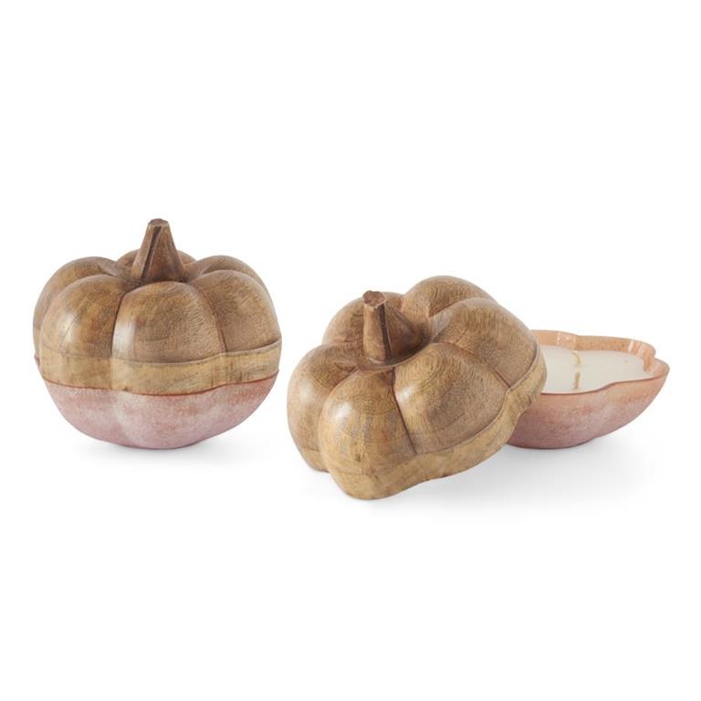 Powdered OR Textured Glass Pumpkin Candle