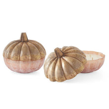 Load image into Gallery viewer, Powdered OR Textured Glass Pumpkin Candle
