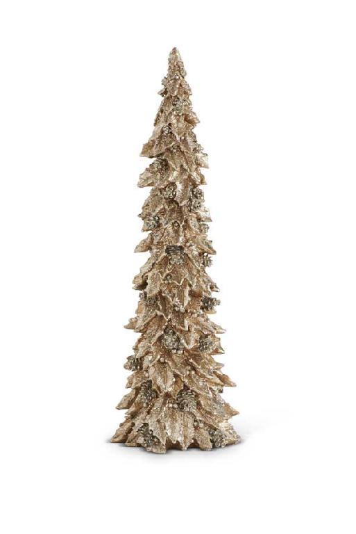 Gold Holly Leaf XMas Tree