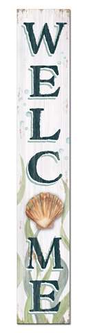 Welcome-Coastal Shell-Porch Board