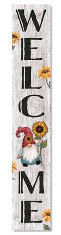 Welcome-Gnome Holding Sunflower