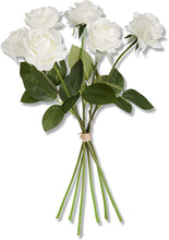 Load image into Gallery viewer, 17&quot; Real Touch Full Bloom Rose Stem w/Foliage Bndl

