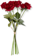 Load image into Gallery viewer, 17&quot; Real Touch Full Bloom Rose Stem w/Foliage Bndl
