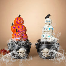 Load image into Gallery viewer, 23.6&quot;H Electric Lighted Smoking Cauldron
