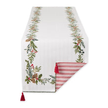 Load image into Gallery viewer, Boughs Of Holly Embellished Table Runner
