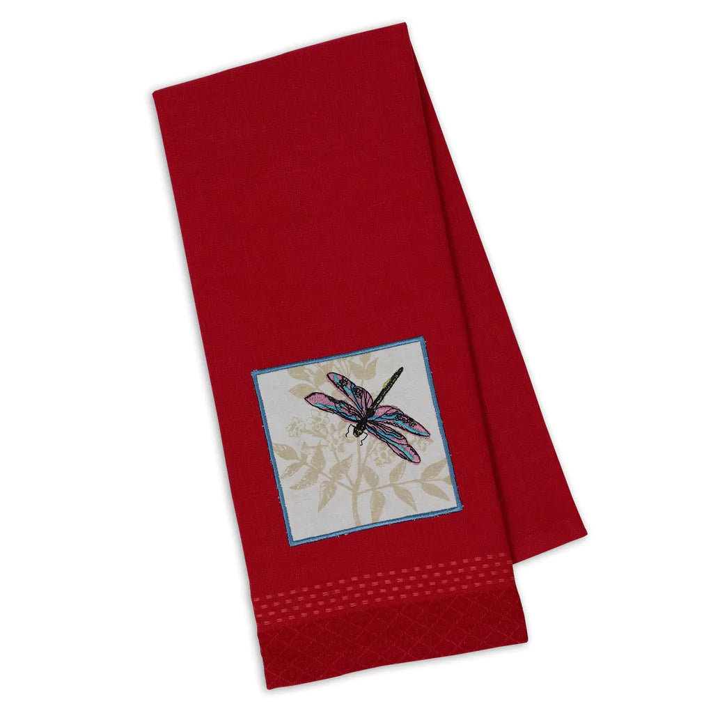 Dragonfly Embellished Dish Towel