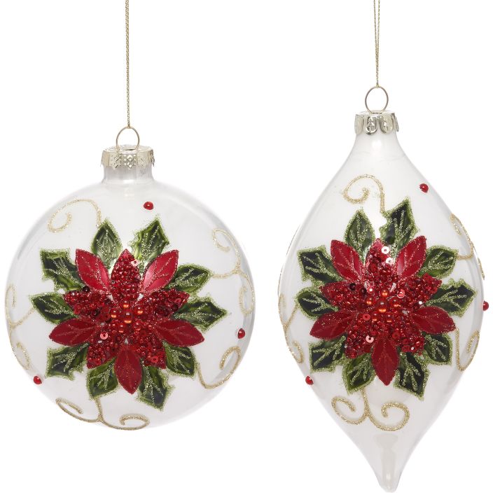 Poinsettia Jeweled Ornament by Mark Roberts