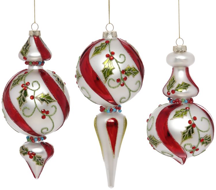 Holly Berry Swirl Ornament by Mark Roberts
