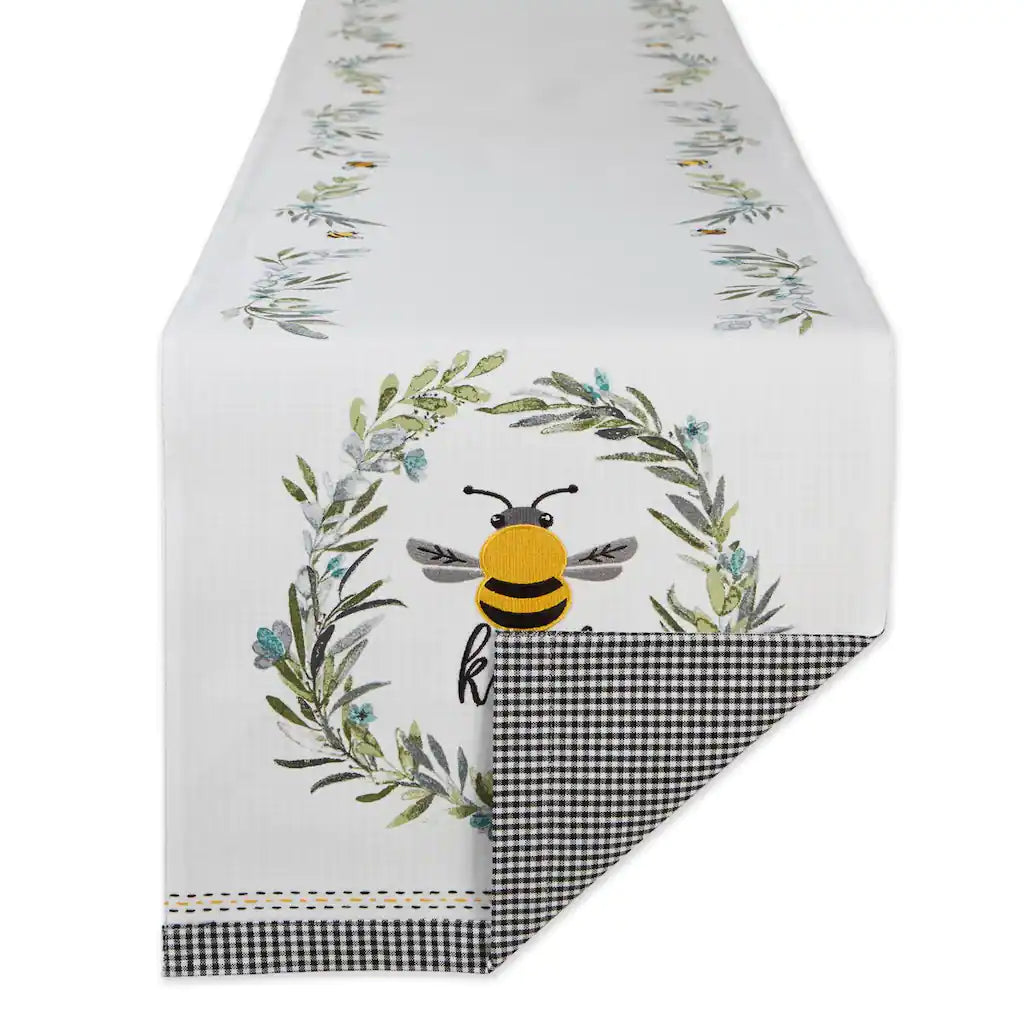 Bee Kind Embellished Table Runner