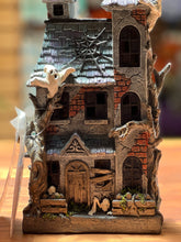 Load image into Gallery viewer, 12.4&quot;H B/O Lighten Resin Haunted House
