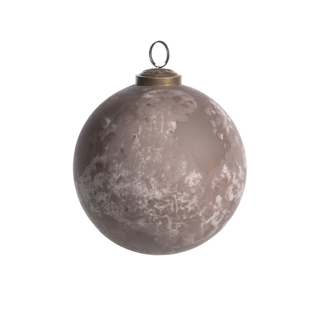 Amethyst Matte Glass Ball Ornament, Large