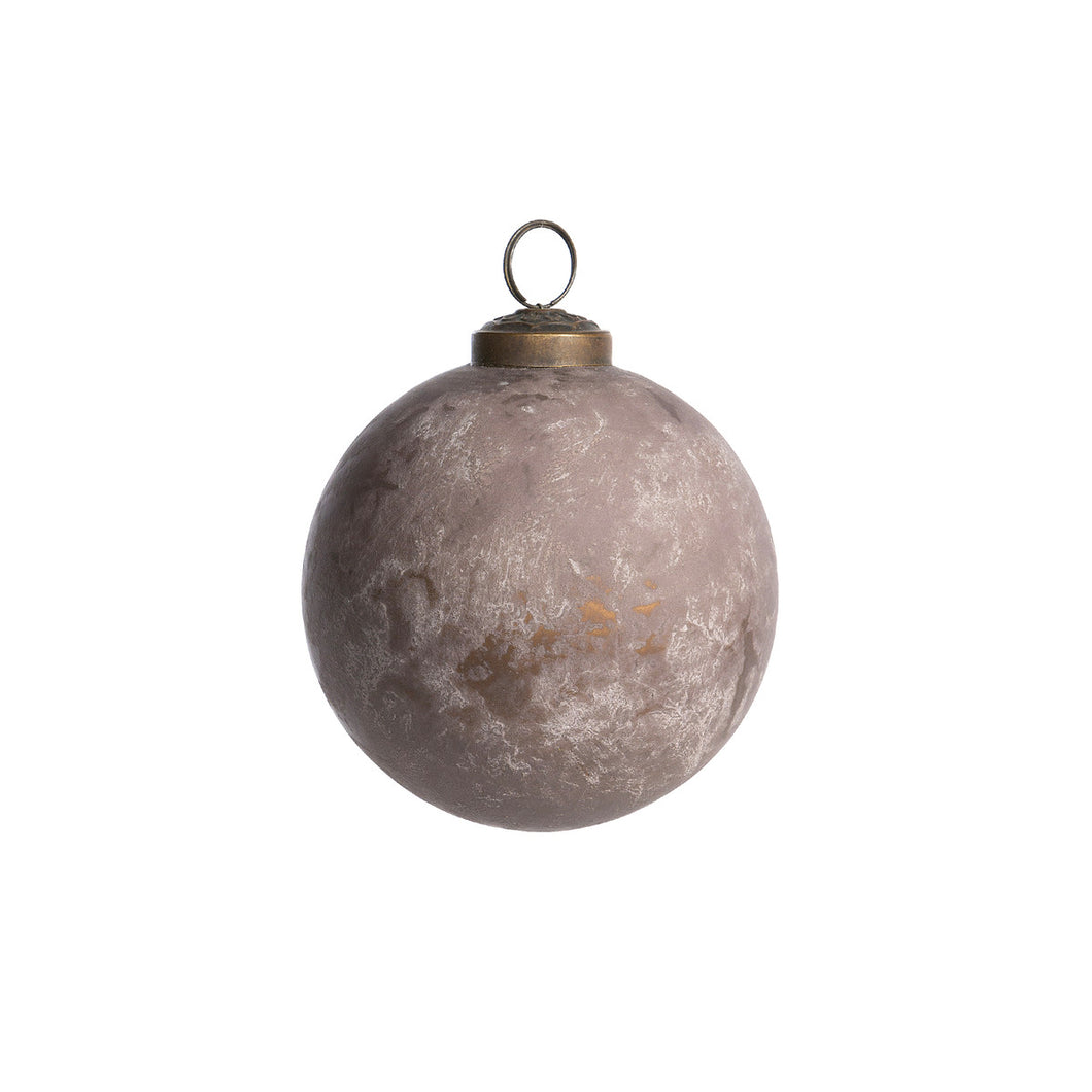 Amethyst Matte Glass Ball Ornament, Small