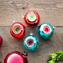 Load image into Gallery viewer, 4&quot; Glass Vintage-Style Reflector Ornament
