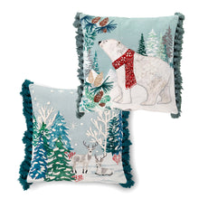 Load image into Gallery viewer, Alpine Forest Pillow with Tassels
