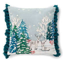 Load image into Gallery viewer, Alpine Forest Pillow with Tassels
