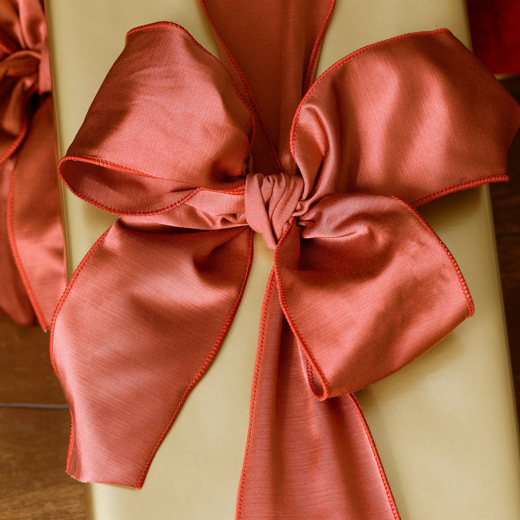 Faux Raw Silk Ribbon, Topaz