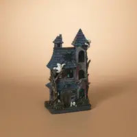 Load image into Gallery viewer, 12.4&quot;H B/O Lighten Resin Haunted House
