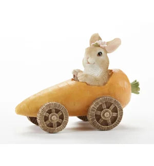 Resin Bunny in Carrot Car