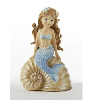 Resin Sitting Mermaid on Shell