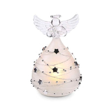 Load image into Gallery viewer, Frosted Glass LED Angel w/Silver Star
